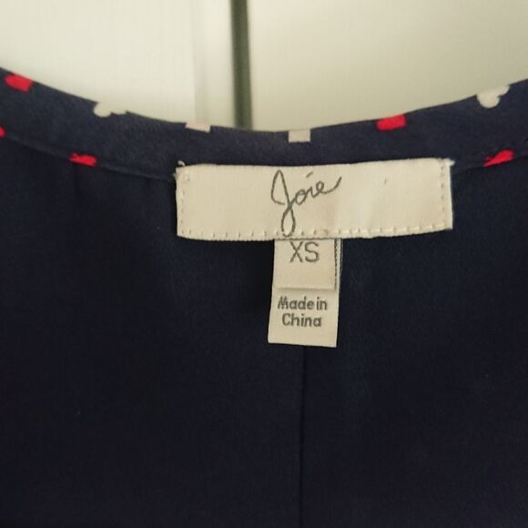 Joie silk dress - in red, white and blue cute patterns size XS - Picture 11 of 12